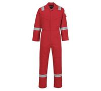 Portwest FF50 Combinaison FR Aberdeen Coutures Triples Renforcées 10 Poches | Rouge, EN 17353 Type B2, EN ISO 11611, EN 61482-1-2, EN 1149-5, EN ISO 11612, Boucles Radio, Zip à Double Curseur, Ignifuge