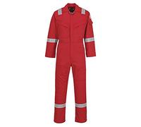Portwest FF50 Combinaison FR Aberdeen Coutures Triples Renforcées 10 Poches | Rouge, EN 17353 Type B2, EN ISO 11611, EN 61482-1-2, EN 1149-5, EN ISO 11612, Boucles Radio, Zip à Double Curseur, Ignifuge