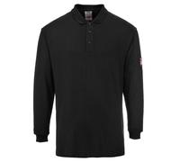Portwest Polo manches longues FR10 Modaflame ignifugé antistatique Noir XL