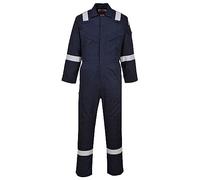 Portwest Combinaison FR21 super légère antistatique 210 g résistante aux flammes Marine XL