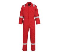 Portwest Combinaison FR21 super légère antistatique 210g résistante aux flammes Rouge S