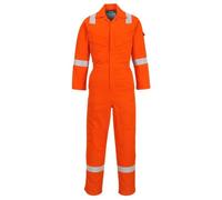 Portwest FR28 Combinaison FR Légère Antistatique 280g Zip à Double Curseur | Orange, XL, EN ISO 11612, EN 1149-5, EN ISO 11611, Ouvertures D'accès Latérales, Soufflet D'aisance, Poche sur Manche