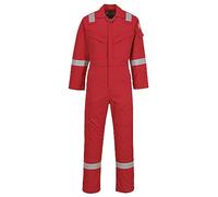 Portwest FR50 Bizflame Combinaison Ignifuge Antistatique Multinorme | Rouge, M, Longueur standard, Protection Arc Électrique, Multinorme, Soudage, Antistatique, Coton, Offshore Industrie