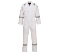Portwest Combinaison FR50 ignifugée antistatique, protection arcs électriques 350 g blanc XL