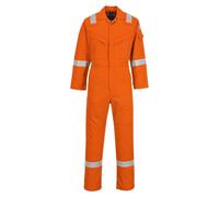 Portwest Combinaison FR50 Bizflame - Ignifugée et antistatique 350 g Orange Taille S