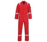 Portwest Combinaison FR50 Bizflame – Ignifugée et antistatique 350 g Rouge Taille S