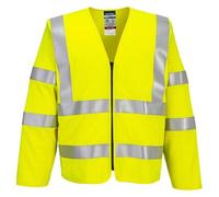 Portwest FR616 Gilet zippé manches longues Bizflame HV FR Jaune - Taille L/XL