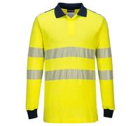 Portwest FR702 WX3 Polo ignifugé haute visibilité Jaune/Navy Taille L