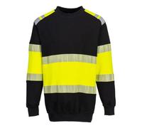 Portwest FR716 Sweat-shirt PW3 Modaflame HV Classe 1 Jaune/Noir - Taille XXXL
