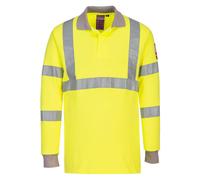 Portwest FR77 Polo ignifugé antistatique à manches longues Yellow Taille XXXL