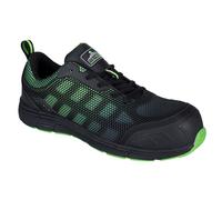 Portwest FT35 Portwest Compositelite Ogwen Low Cut Trainer S1P Black/Green Gr. 48