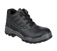 Portwest FW21 Brodequin Steelite Chaussures Anti-Statique Coquille Acier | Noir, 40, S1 EN ISO 20345, Semelle Double Densité, Col Double, Résistant aux Huiles, Absorption D'énergie