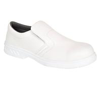Portwest FW58 Chaussure de Travail Tige Résistante à l'eau Col Double Léger | Blanc, 41, O2 EN ISO 20347, Talon avec Absorption D'énergie, Semelle Extérieure Antidérapante, Construction