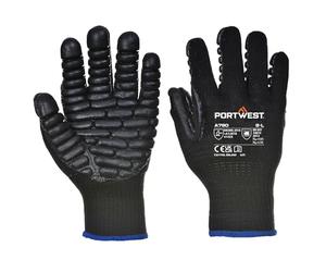 Portwest Gant Anti Vibration, Couleur: Noir, Taille: M, A790BKRM