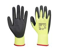 Portwest Gant enduit PU, Couleur: Jaune/Noir, Taille: L, A120Y8RL