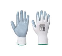 Portwest Gant Flexo Grip Nitrile (emballage blister), Couleur: Gris/Blanc, Taille: L, A319GRWL