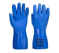 Portwest Gants de protection chimique A881 PVC Ultra Bleu – La paire Taille S