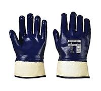 Portwest Gant A302 Nitrile tout enduit manchette Marine Taille XL