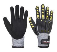 Portwest A722 Gant résistant aux coupures et aux chocs Gris/Noir - La paire - Taille XL
