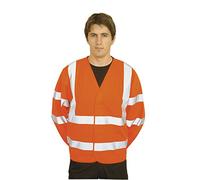 Portwest - Gilet 2 bandes et baudrier manches longues HV L-XL orange