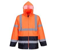 Portwest H440 Veste de Pluie Haute Visibilité Imperméable Coupe-Vent | Orange, 5XL, Haute Visibilité, Imperméable, Coupe-Vent, Capuche, Réfléchissant Fluo, Voirie Logistique