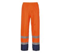 Portwest H444 Pantalon de pluie Hi-Vis bicolore Orange/Marine - Taille XS - Standard