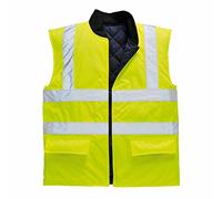 Portwest Gilet US469 Haute visibilité réversible Mixte Polyester Jaune Taille S