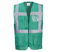 Portwest Iona Gilet Executive, Couleur: Vert bouteille, Taille: XXL, F476BGRXXL