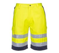 Portwest L043 Short en poly-coton léger haute visibilité Jaune/Marine - Taille M