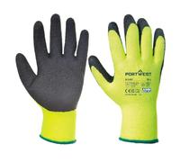 PORTWEST Lot de 12 paires de gants Thermique enduit latex Noir L - Taille 9 - Gants de travail