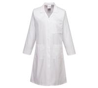 Portwest LW63 Blouse Femme Polycoton Fermeture à pressions Durable 3 poches | Blanc, XXS, UPF 50+, 65% Polyester, Lavable en Machine à 60°C, 35% Coton, Poche Poitrine, Manches Longues, Léger, Hiver