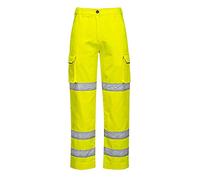 Portwest LW71 Pantalon Haute visibilité pour Bande Réfléchissante Femme | Jaune, XL, UPF 50+, EN ISO 20471 Classe 2, Poches Genouillères, Lavable en Machine, Polycoton, Durable