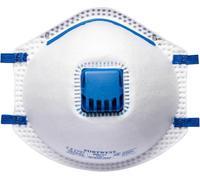 Portwest P201 Masque FFP2 avec Valve Pont Nasal Réglable Mousse EVA Jetable | Blanc, Taille unique, EN 149, Soupape D'expiration, Bandes Élastiques Soudées, Construction