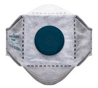 Portwest P292 Masque EAGLE Respiratoire FFP2 3 plis fibre de carbone, avec valve (Paquet de 10 pièces) Blanc