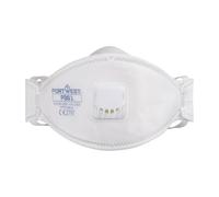 Portwest P361 Masque respiratoire FFP3 pliable avec valve modèle Dolomite (boîte de 10) Blanc