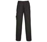 Portwest Pantalon de travail femme C099 Combat - Ceinture semi-élastiquée, 1 poche cargo - Noir L