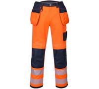 Portwest Pantalon haute visibilité T501 PW3 poches flottantes Orange/Marine Taille 46