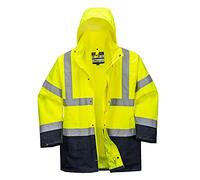 Portwest Parka 5 en 1 Essentiel Bicolore, Couleur: Jaune/Marine, Taille: XXL, S766YNRXXL