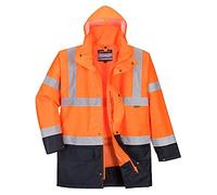 Portwest Parka 5 en 1 Essentiel Bicolore, Couleur: Orange/Marine, Taille: XL, S766ONRXL