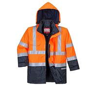 Portwest Parka HV Bizflame Rain Multi-risques, Couleur: Orange/Marine, Taille: XXXL, S779ONRXXXL