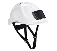 Casque de chantier porte badge Endurance Blanc Portwest
