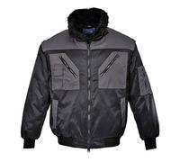 Portwest PJ20 Blouson pilote bicolore Noir/Gris, S
