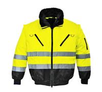 Portwest PJ50 Blouson pilote 3 en 1 haute visibilité Jaune/Noir - Taille XXXL