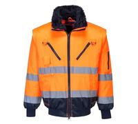 Portwest Blouson pilote PJ50 3 en 1 haute visibilité Orange/Marine