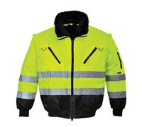 Portwest PJ50 Hi-Vis Warnschutz 3-in-1 Pilotjacke Yellow/Black Gr. L