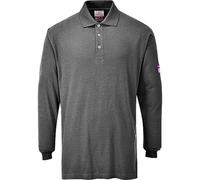 Portwest FR10 Polo manches longues Modaflame Gris - Taille XXXL