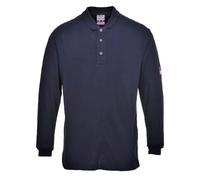 Portwest Polo manches longues antistatique résistant aux flammes, Couleur: Marine, Taille: XXL, FR10NARXXL