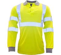 Portwest Polo manches longues FR antistatique et HiVis, Couleur: Jaune, Taille: M, FR77YERM