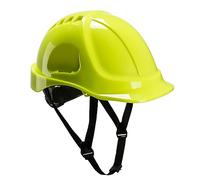 Portwest PS54 Casque de Chantier Électricien Endurance Plus Casque de Sécurité Isolant Coque ABS Harnais Réglable 6 Points Compatible Visière Protection Auditive Homme, Jaune