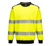 Portwest PW379 Sweat à col rond PW3 haute-visibilité Jaune/Noir - Taille 4XL